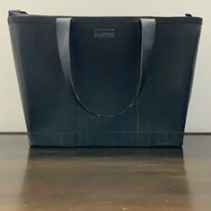 L.L. Bean Wellie Tote. Vulcanized rubber with zippered closure.